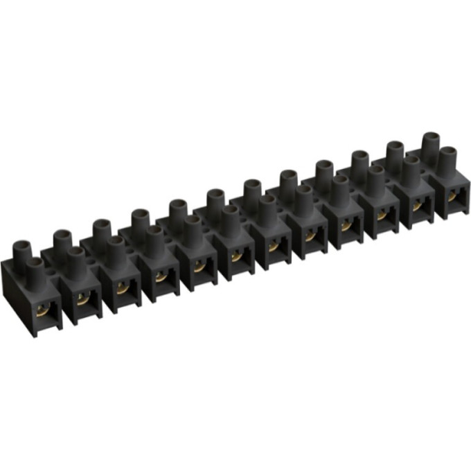 Зажим контактный винтовой IEK ЗВИ-3 н/г 1,0-2,5мм2 черный (2шт/блистер) - UZV5-003-04-2